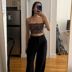 Wilfred Leopard Print Cropped Cami